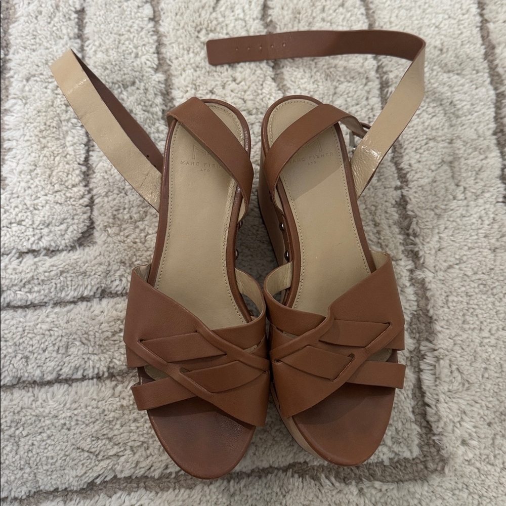 Marc Fisher Brown Sandals